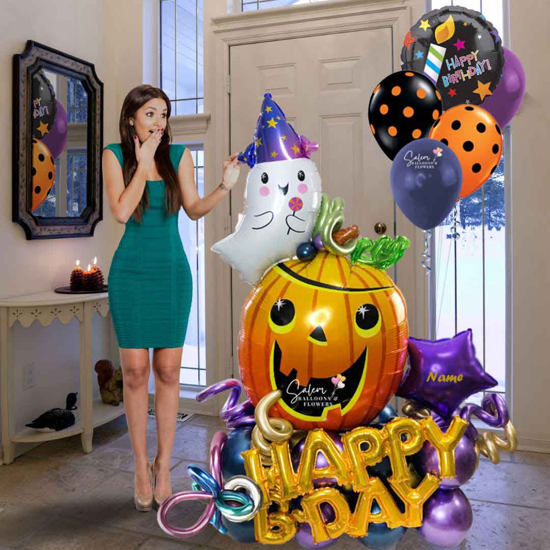 A Spooky Birthday- XL Balloon Bouquet.