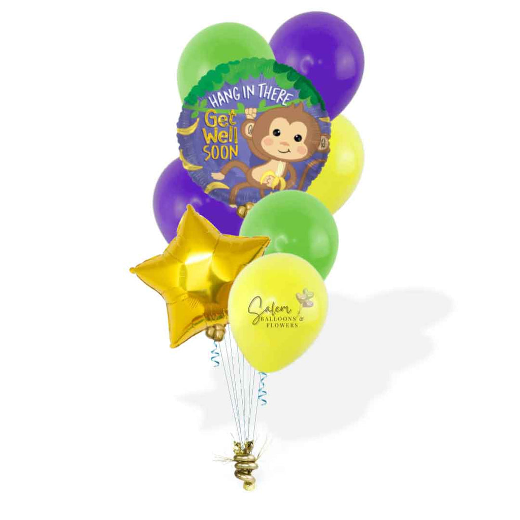 Get Well Soon Balloon bouquet Featuring  