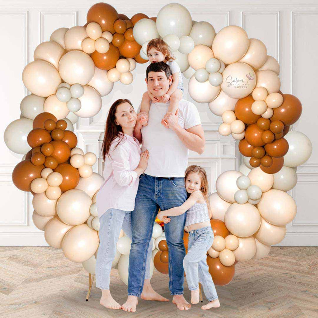 7ft of diameter balloon wreath. Size Chart. Salem Oregon Balloon decor. 