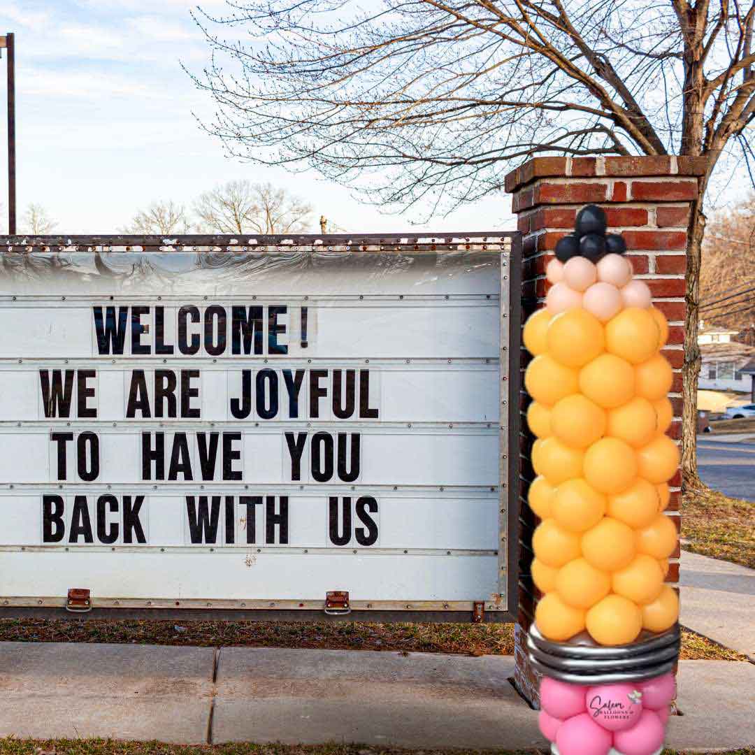 Columna de globos estilo lápiz 