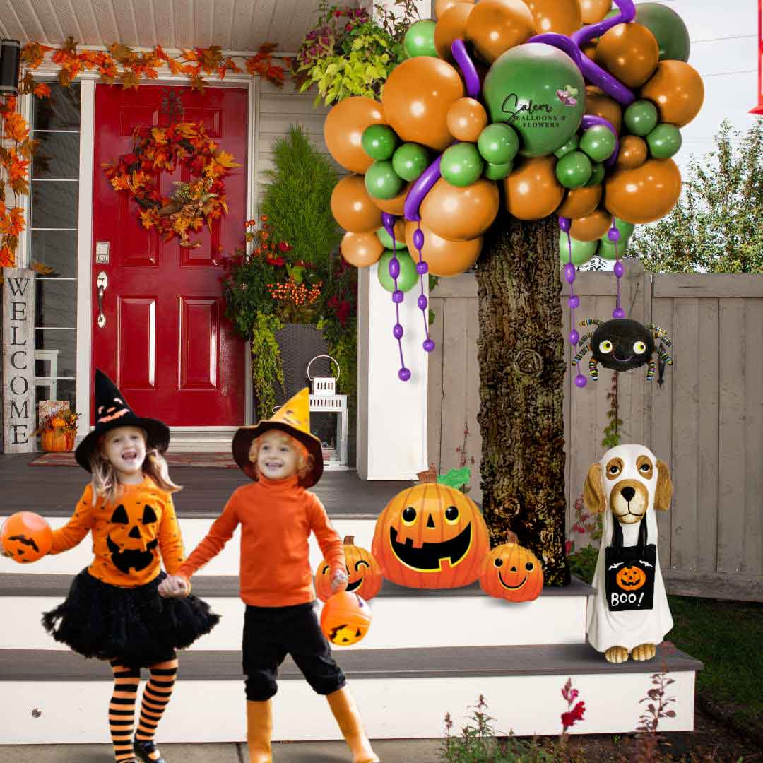 Halloween-themed Enchanting  Balloon Tree