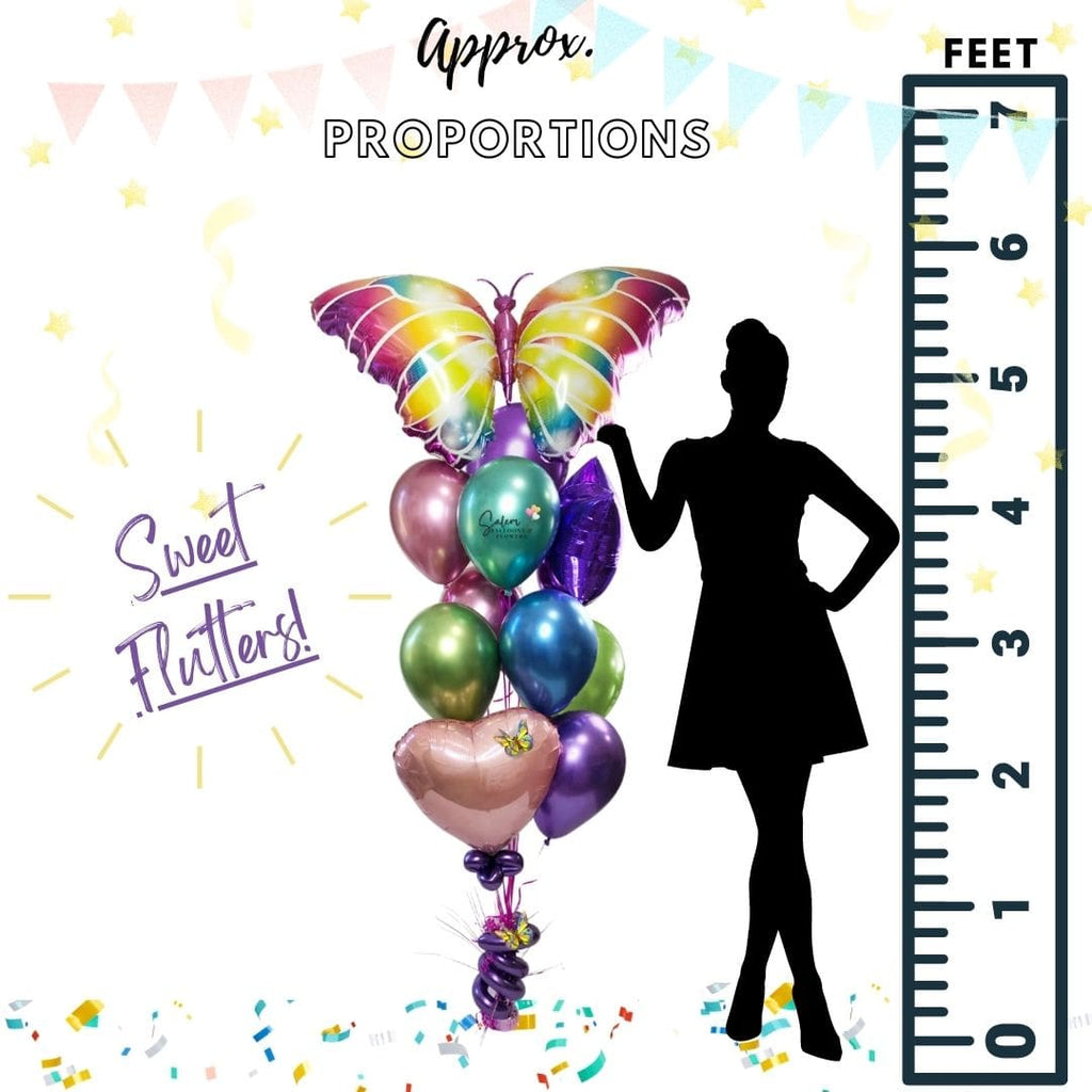 Balloons Salem Oregon. Balloon delivery. Extra tall Balloon Bouquet. Featuring a colorful 44