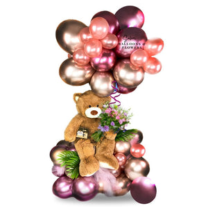 Teddy Bear AirLoonz Get Well Bouquet(2 Balloons) - Balloon