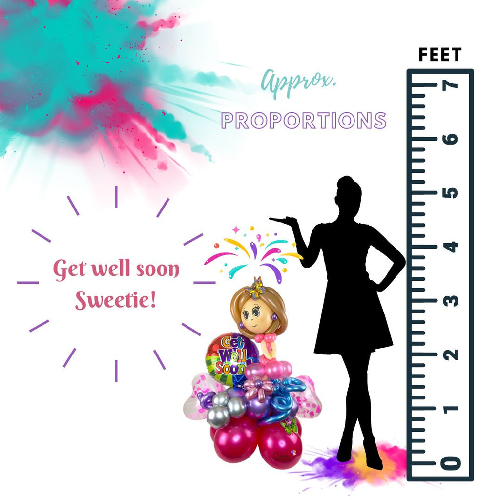 Get Well Sweetie Balloon Bouquet